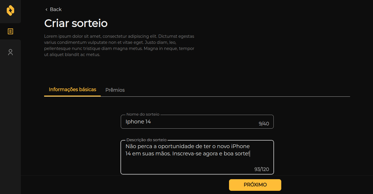 Imagens internas do dropgo